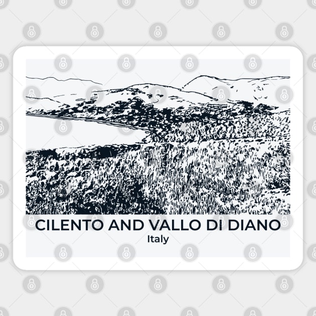 Cilento and Vallo di Diano - Italy Magnet by Lakeric